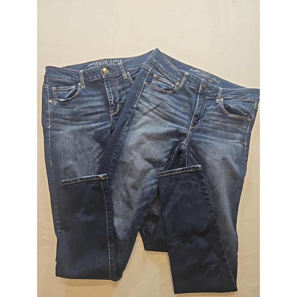 2-American‎ Eagle Outfitters Super Stretch Skinny Jeans AEO Denim Size 8(30x29)